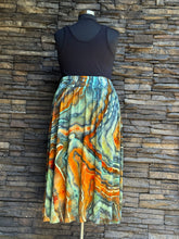 Load image into Gallery viewer, Women’s XXL (can fit a 3X, too) Geode Midi Skirt with Pockets in ‘Boulder Turquoise’

