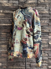 Load image into Gallery viewer, Custom Reverse Geode Pullover Sweatshirt with Kangaroo Pocket in ‘Pinot Sage’ for Marne
