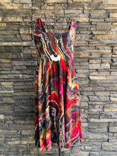 Load image into Gallery viewer, Women’s Medium (could fit a large, too) Reverse Geode Square Dress with Pockets in ‘Fire on the Mountain’
