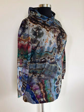 Load image into Gallery viewer, Women’s Large Reverse Geode Hoodie Dress in ‘Rainbow Obsidian’
