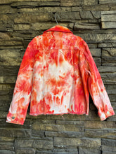 Load image into Gallery viewer, Youth 6/6X Distressed Denim Jacket in ‘Coral Pink’
