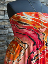 Load image into Gallery viewer, Custom Reverse Geode Strapless Maxi Dress in ‘Sherbet’ for Lacy
