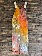 Load image into Gallery viewer, Women’s Medium 32x30 Dickies Denim Overalls in ‘Rustic Rainbow’
