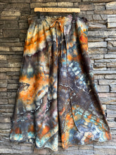 Load image into Gallery viewer, Women’s XXL (18) Geode Linen Blend Wide-Leg Split-Hem Flowy Pants with Pockets in ‘Midnight Jasper’
