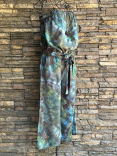 Load image into Gallery viewer, Women’s Medium Geode Strapless Jumpsuit with Frayed Hem In ‘Moss Agate’
