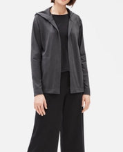 Load image into Gallery viewer, Women’s 2X Eileen Fisher Organic Cotton Reverse Geode Hooded Cardigan with Pockets in ‘Spectrolite’
