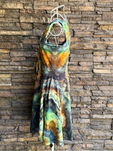 Load image into Gallery viewer, Women’s Small Pact Organic Cotton Geode Skater Dress with Pockets in ‘Rainforest Jasper’
