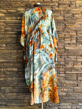 Load image into Gallery viewer, Women’s One Size Plus Geode 100% Rayon Ibiza Caftan in ‘Boulder Turquoise’
