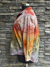 Load image into Gallery viewer, Women’s Large (can fit an XL too) Oversized Geode Corduroy Long Sleeve Button Up Shirt with Pockets in ‘Rustic Rainbow’
