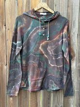 Load image into Gallery viewer, Men’s Small Reverse Geode Hooded Henley in ‘Starling’
