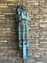 Load image into Gallery viewer, Women’s Medium Geode Strapless Jumpsuit with Frayed Hem In ‘Moss Agate’
