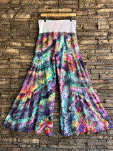 Load image into Gallery viewer, Women’s Medium Geode 100% Cotton Tiered Wide Leg Flared Pants with Pockets in ‘Cosmic Eyes’
