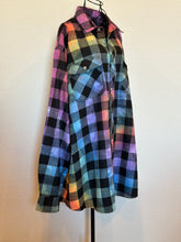 Load image into Gallery viewer, Custom Rainbow Spiral Flannel Shirt for Kori
