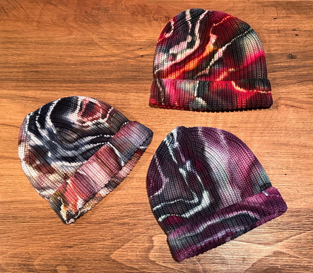 3 Custom Geode Baby 6-12 mo Beanies for Katie