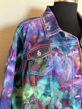 Load image into Gallery viewer, Women’s 3X Ice Dyed Denim Jacket in ‘Northern Lights’
