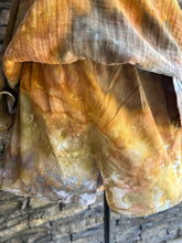 Load image into Gallery viewer, Women’s Large Geode Crinkle Gauze Ruffle Waist Mini Skort in ‘Charred Redwood’
