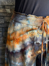 Load image into Gallery viewer, Women’s XXL (18) Geode Linen Blend Wide-Leg Split-Hem Flowy Pants with Pockets in ‘Midnight Jasper’
