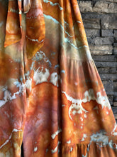 Load image into Gallery viewer, Women’s XL Geode 100% Viscose High Waist Tiered Wide Leg Flared Palazzo Pants with Tie in ‘Rusted Sea Glass’
