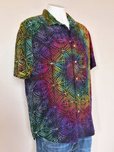 Load image into Gallery viewer, Men’s Large 100% Rayon Button Up Shirt in ‘Kaleidoscope’ Spiral
