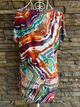 Load image into Gallery viewer, Women’s Small Geode Short Sleeved V-Neck Shirt in ‘Fire Opal’
