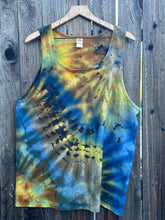 Load image into Gallery viewer, Men’s XL Reverse Ice Dyed Tank Top in ‘Indigo Sage’
