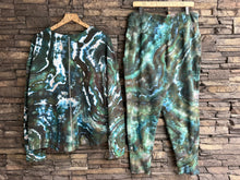 Load image into Gallery viewer, Custom Geode Sweatshirt &amp; Jogger Set in ‘Moss Agate’ for Gena
