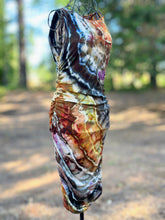 Load image into Gallery viewer, Women’s Large Geode Side Ruching Bodycon Dress in ‘Golden Hour’
