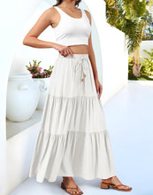 Load image into Gallery viewer, Women’s L/XL Rayon Tiered Maxi Skirt with Pockets in ‘Copper Canyon’
