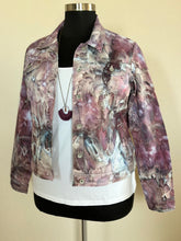 Load image into Gallery viewer, Women’s XL Ice Dyed Denim Jacket in ‘Brushed Steel’
