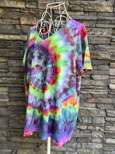 Load image into Gallery viewer, Women’s Large V-Neck Spiral T-Shirt in ‘Cosmic Eyes’
