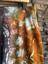 Load image into Gallery viewer, Women’s XL Viscose/Linen Geode Short Sleeve Crop Top and Wide Leg Pants with Pockets 2 Piece Outfit in ‘Charred Redwood’
