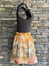 Load image into Gallery viewer, Women’s Large Geode Crinkle Gauze Ruffle Waist Mini Skort in ‘Charred Redwood’
