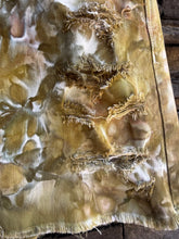Load image into Gallery viewer, Women’s Size 10 Distressed Denim Mini Skirt in ‘Sage Green’
