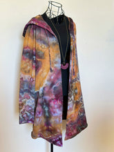 Load image into Gallery viewer, Women’s Small 100% Cotton Geode Hooded Cardigan with Pockets in ‘Black Cherry Amber’
