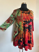 Load image into Gallery viewer, Women’s Large Reverse Geode 3/4 Sleeve Swing Tunic in ‘Sonora Sunrise Stone’
