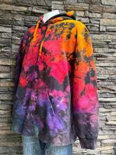 Load image into Gallery viewer, Men’s Unisex XL Reverse Ice Dyed Hoodie in ‘Dark Spectrum’
