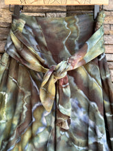 Load image into Gallery viewer, Women’s Medium (could fit a large too) Geode 100% Rayon Flowy Wide-Leg Tiered Pants with Tie Front in ‘Moss Agate’
