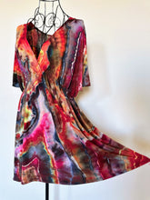 Load image into Gallery viewer, Women’s Large Geode Kimono Style Dress in ‘Fire On The Mountain’
