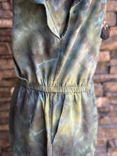 Load image into Gallery viewer, Women’s Small Geode Flutter Sleeve Jumpsuit with Pockets In ‘Moss Agate’

