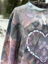 Load image into Gallery viewer, Unisex Medium Heart Pullover Sweatshirt with Kangaroo Pocket in ‘Bubblegum Raven’
