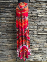 Load image into Gallery viewer, Women’s Medium Reverse Geode Maxi Skirt in ‘Fire On The Mountain’
