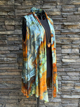 Load image into Gallery viewer, Women’s Small Geode Open Front Sleeveless Cardigan Vest in ‘Boulder Turquoise’
