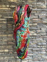 Load image into Gallery viewer, Women’s XL Reverse Geode Bodycon Dress in ‘Rainbow Obsidian’
