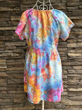 Load image into Gallery viewer, Women’s XS Geode Linen/Rayon Short Sleeve Babydoll Dress with Pockets in ‘Bird Song’
