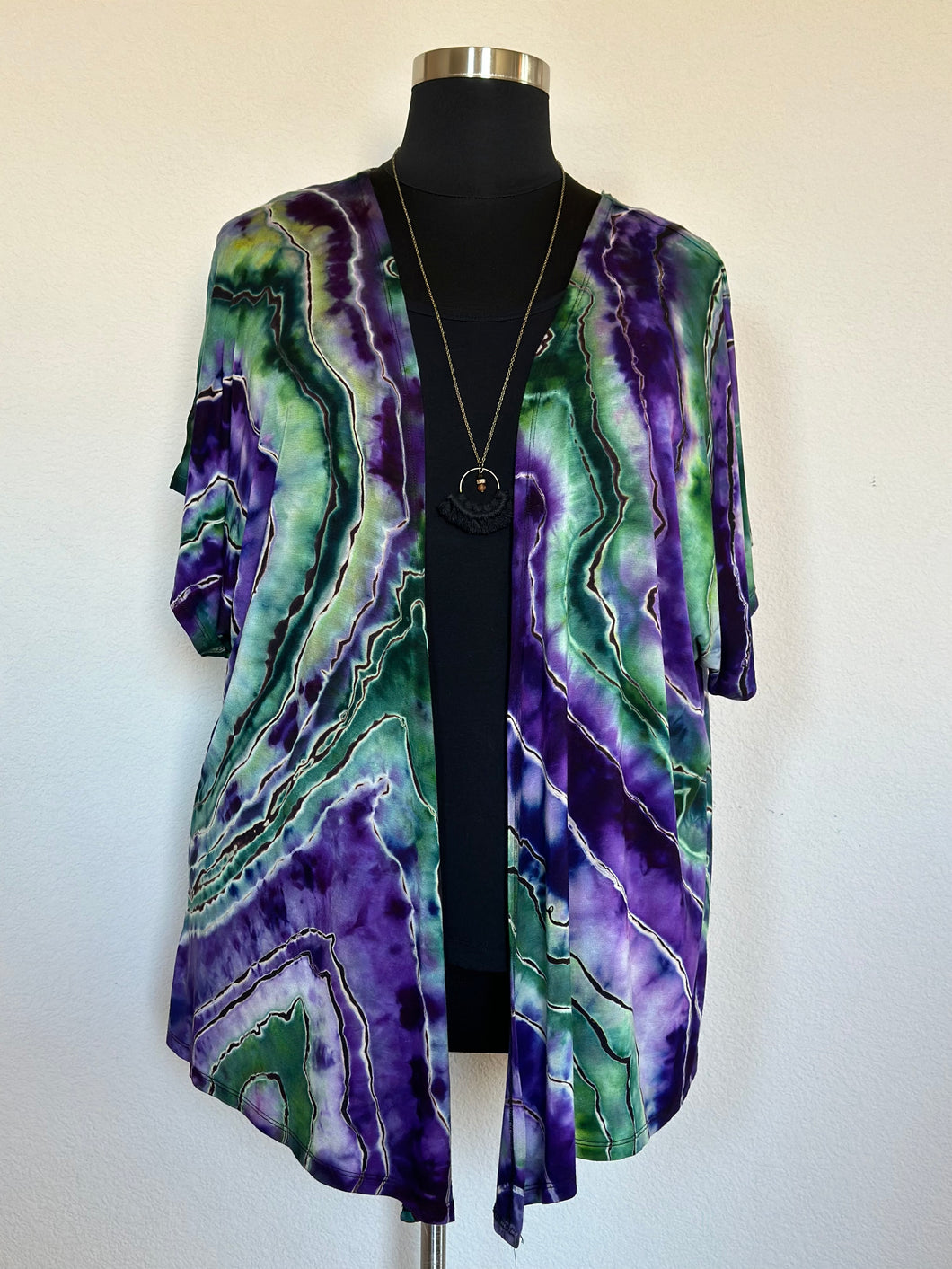 Women’s XL Reverse Geode Kimono in ‘Tiffany Stone’