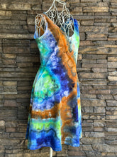 Load image into Gallery viewer, Women’s Medium Geode V-Neck Skater Dress with Pockets in ‘Azurite’
