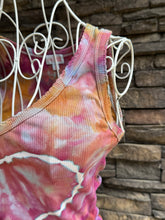 Load image into Gallery viewer, Women’s Small V-neck Cropped Tank Top with Heart in ‘Bird Song’
