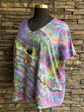Load image into Gallery viewer, Women’s 4X (28W-30W) Geode V-Neck T-Shirt in ‘Midnight Opal’
