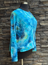 Load image into Gallery viewer, Women’s XXL Geode Pullover Sweatshirt with Thumbholes &amp; Pockets in ‘Tahitian Seas’
