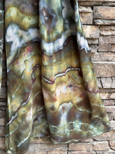 Load image into Gallery viewer, Women’s Medium (could fit a large too) Geode 100% Rayon Flowy Wide-Leg Tiered Pants with Tie Front in ‘Moss Agate’
